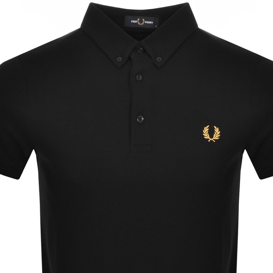 Alternative Image for ProductFred Perry Button Down Polo T Shirt Black2